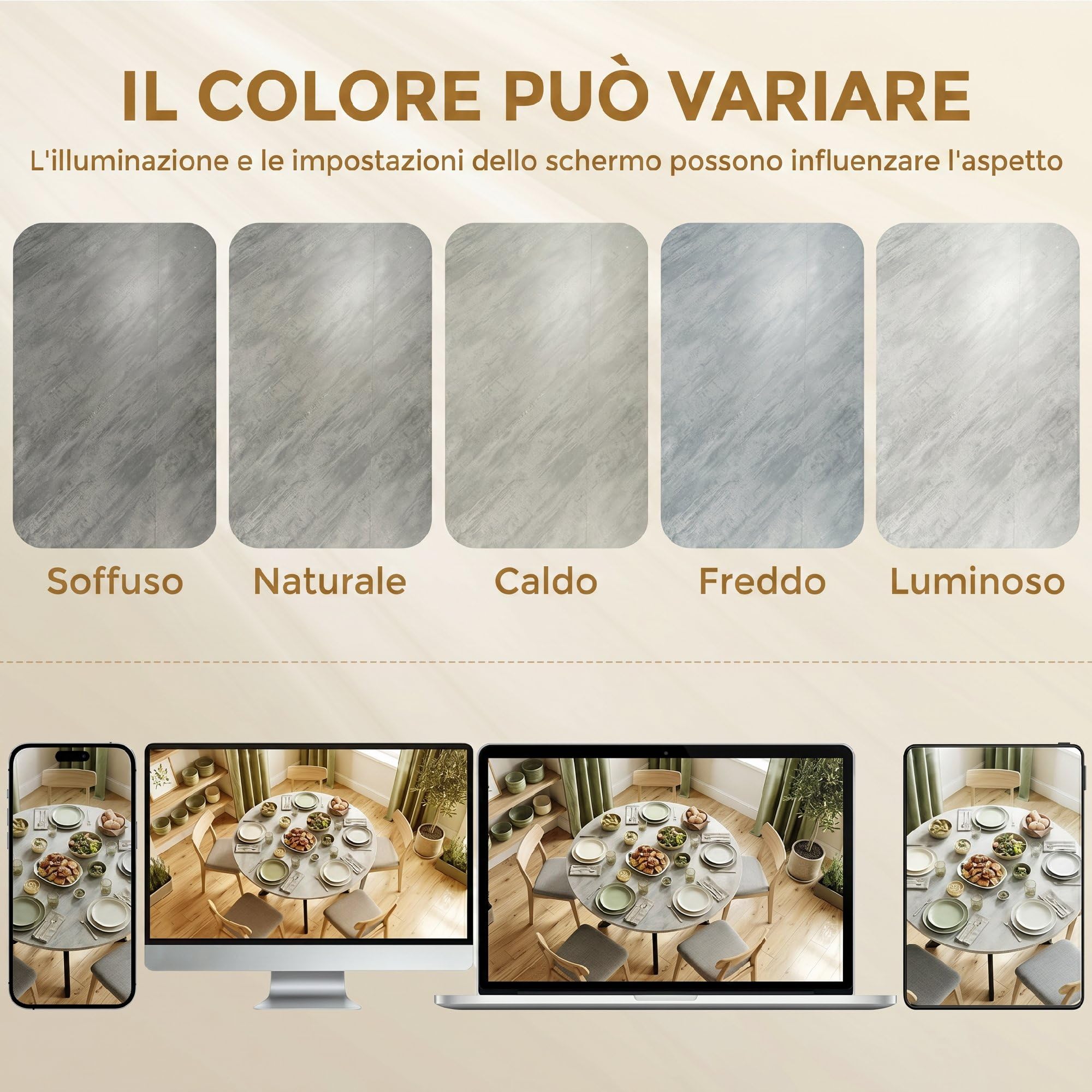 HOMCOM Tavolo da Pranzo Rotondo Pieghevole per 2-6 Persone, Ø110 cm Tavolo Cucina a Ribalta con Gambe a X in Acciaio, Piano Spesso, Salvaspazio per Soggiorno Sala da Pranzo, Grigio Cemento