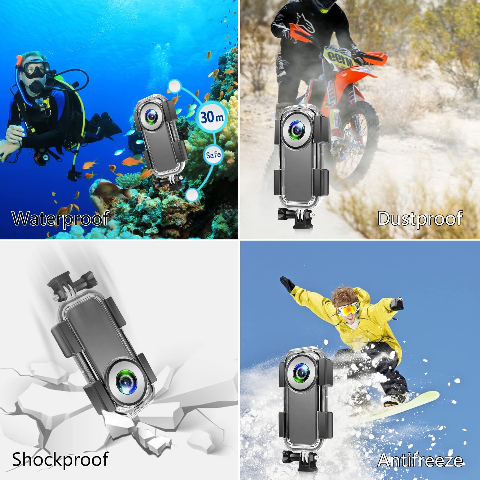 Amazon.com : PULUZ 30M/98FT Invisible Dive Case for Insta360 ONE