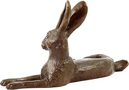 Miniatura 4 de Kunst & Ambiente - Liebre en reposo - Figura de animal de bronce numerado - Milo firmado - Altura 5.5 in - Ancho 8.7 in - Escultura limitada de