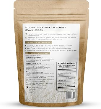 Dough Dough at home Sourdough starter San Francisco style, dehydrated starter (15.4 G) (Pack of 1, Natural)