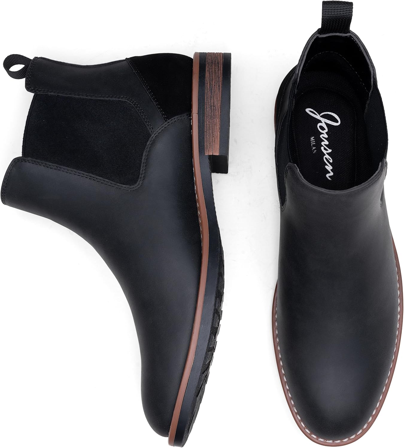 Jousen Men's Chelsea Boots Casual Dress Boot for Men Slip on Retro Nubuck - Image 9