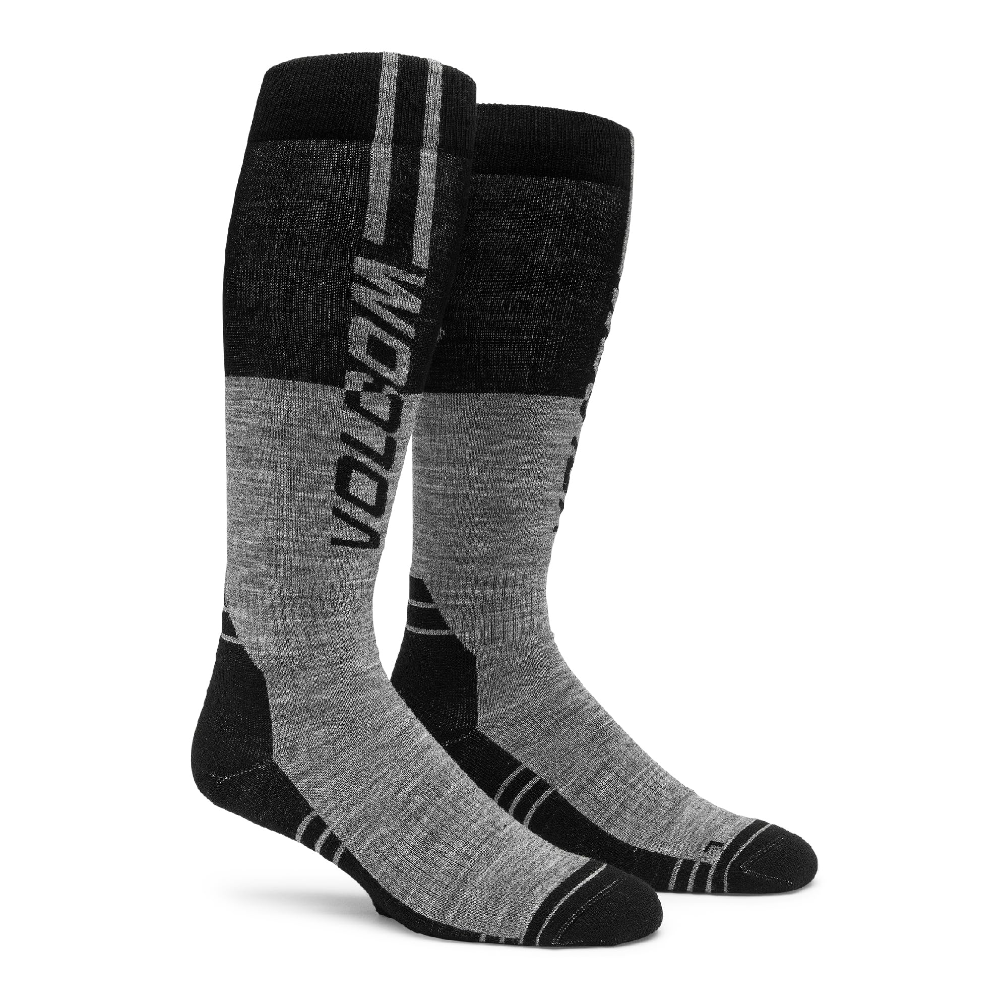 Volcom Men's Kootney Lightweight Snowboard Ski Sock, Heather Grey S5, Large