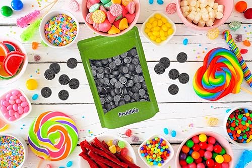 Miniatura 3 de Fruidles Gomitas holandesas de doble sal de regaliz, regaliz negro salado (media libra)