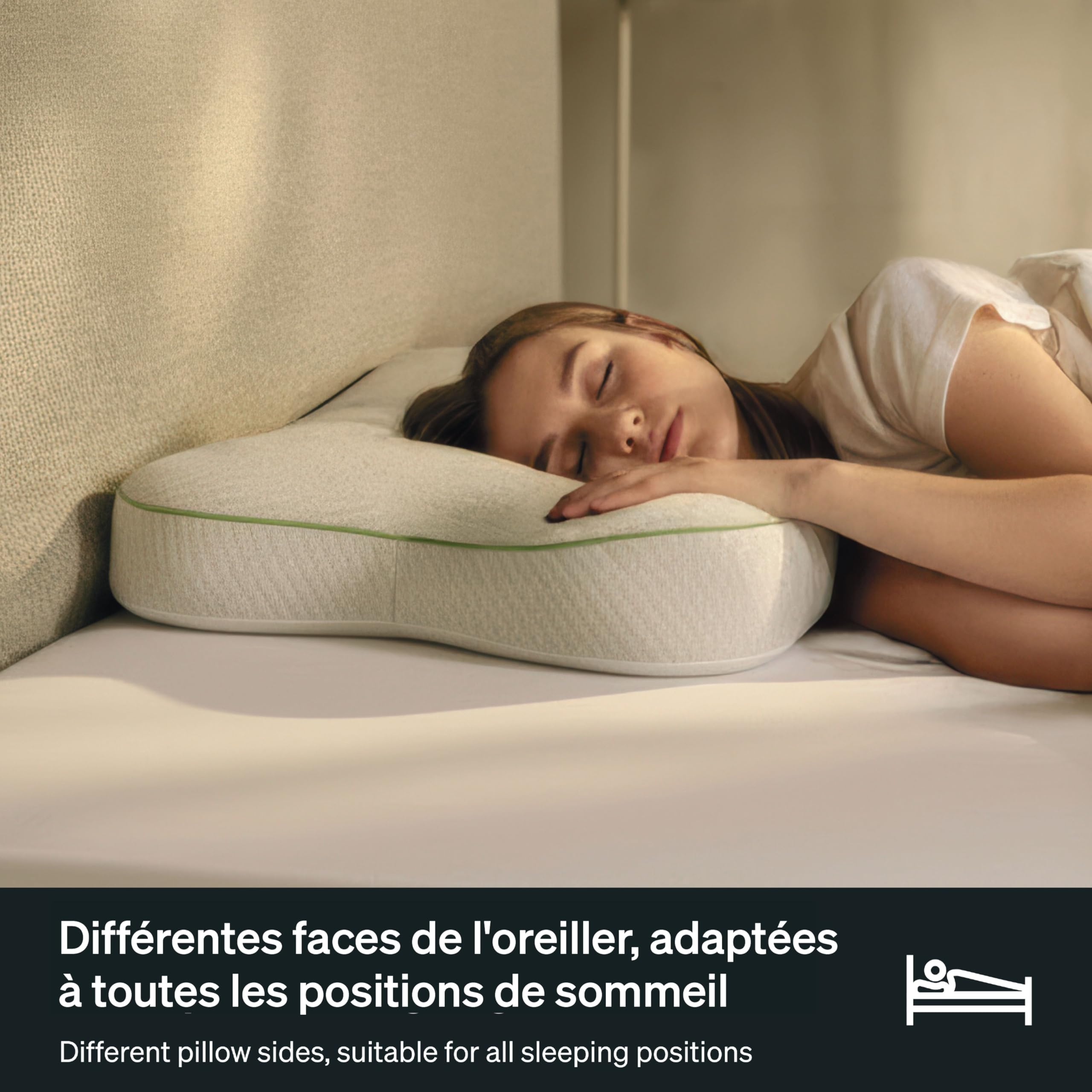Blackroll® Recovery Pillow Plus (23,6x15,7 pouces) – Coussin cervical ergonomique réglable en hauteur (2,4–5,1 pouces) en mousse à mémoire de forme, pour dormeur sur le côté, sur le dos et sur le