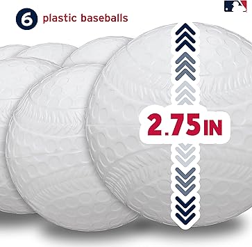 Franklin Sports MLB Electronic Baseball Pitching Machine - Automatic Youth Pitching Machine with (6) Plastic Baseballs Included -Youth Baseball Pitcher
