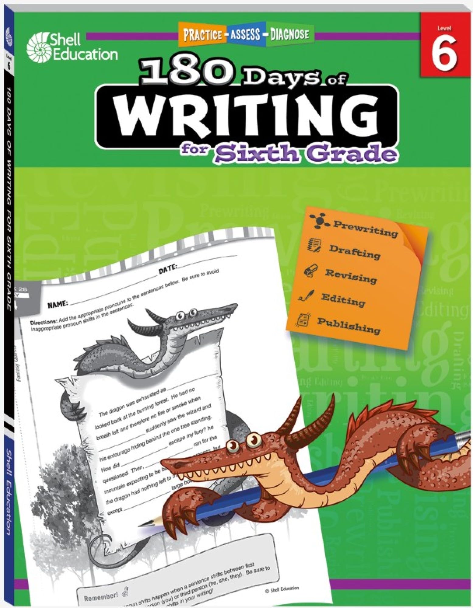 180 Days™: Writing for 6th Grade Practice Workbook for Classroom and Home, Cool and Fun Practice Created by Teachers