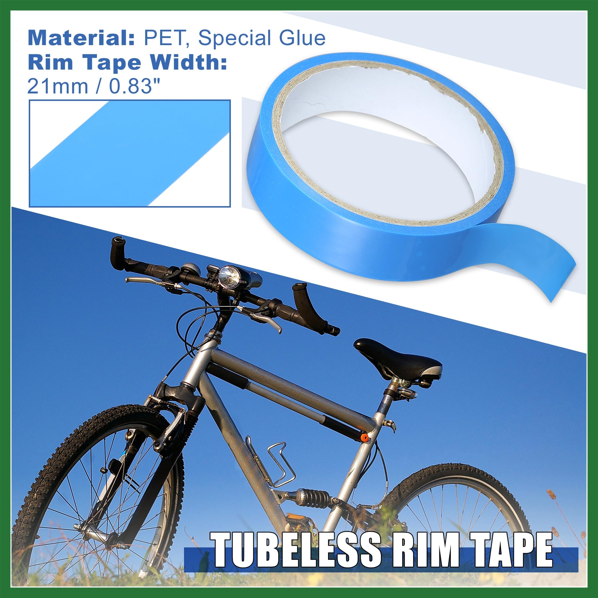Motoforti Width 21mm Length 10m Tubeless Rim Tape Bike Rim Strip Tape Blue Long-lasting - Image 2