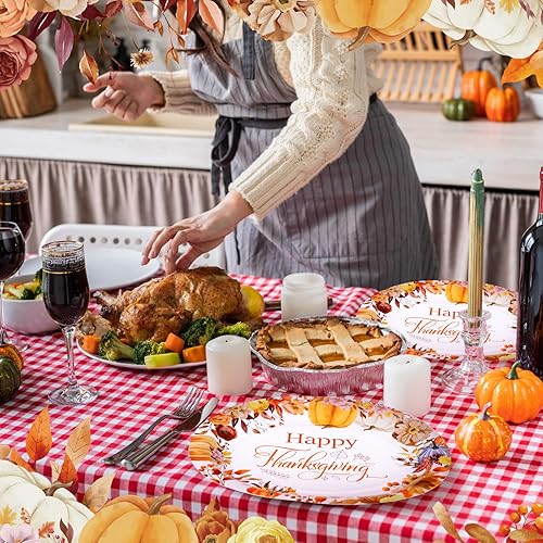 Miniatura 5 de 100 platos de papel ovalados de 10 x 12 pulgadas, platos de papel desechables grandes ovalados, suministros de fiesta para cena, cocina, decoración