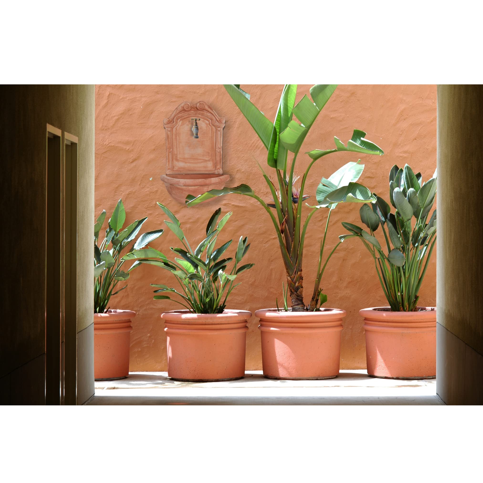 Biscottini Fuente jardin exterior de terracota L45XPR64XH36 - Fuente de agua fria - Decoracion hogar - Decoracion jardin - Figuras decorativas - Figuras jardin exterior - Fuente - Fuente agua