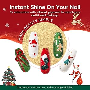 modelones Christmas Gel Nail Polish Set 2 Pcs 15 ML Red Green Classic Winter Colors Soak off U V Led Lamp Needed Manicure Salon DIY Home Gifts for Women Girls