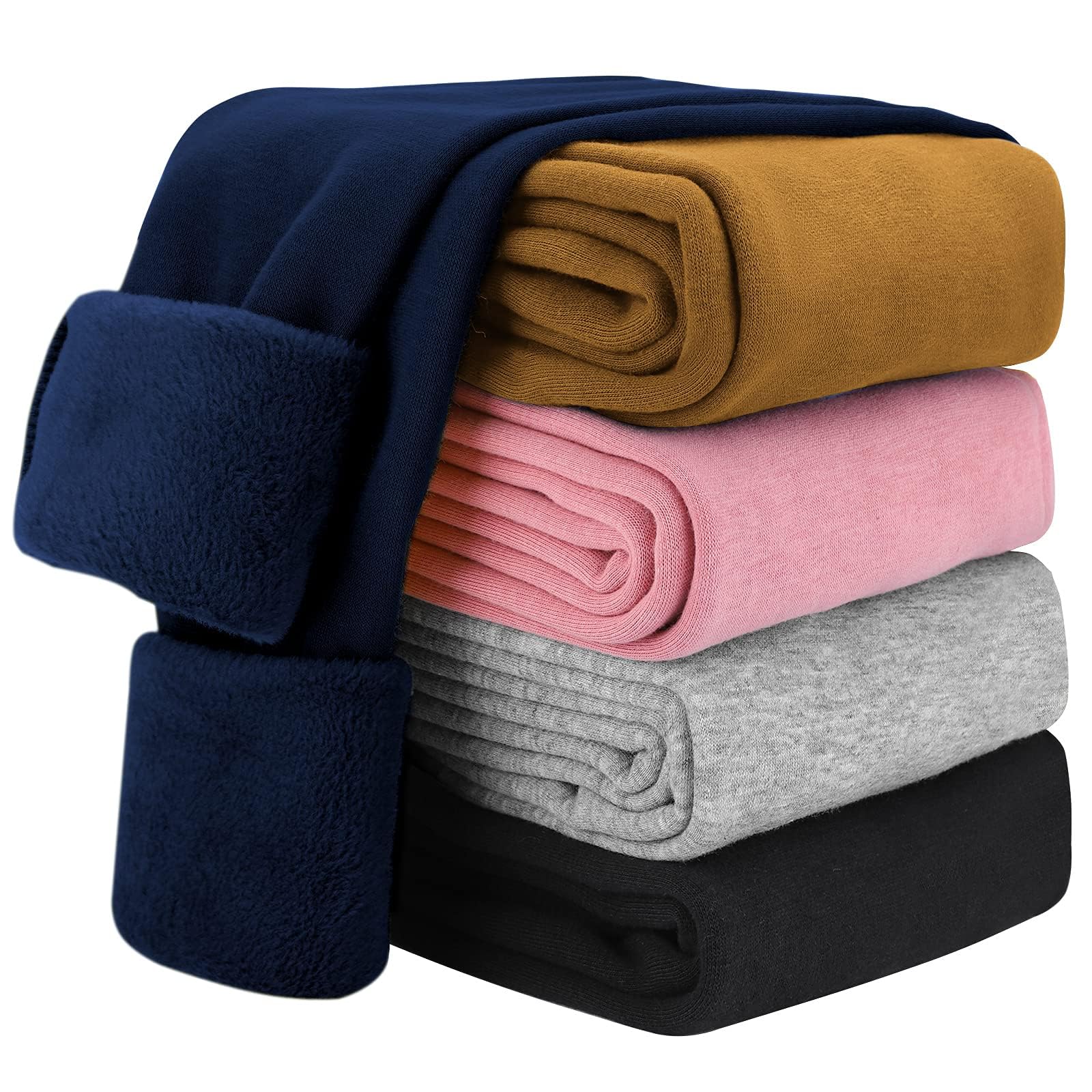 KEREDA Thermo Leggings Mädchen Thermoleggings Kinder Gefüttert Winter Hosen | 1er-Pack, Dicke Thermohose Mit Fleece-Futter, Elastische Hautschonende, Waschfest, Warmer Weiche Für Kinder Alltag