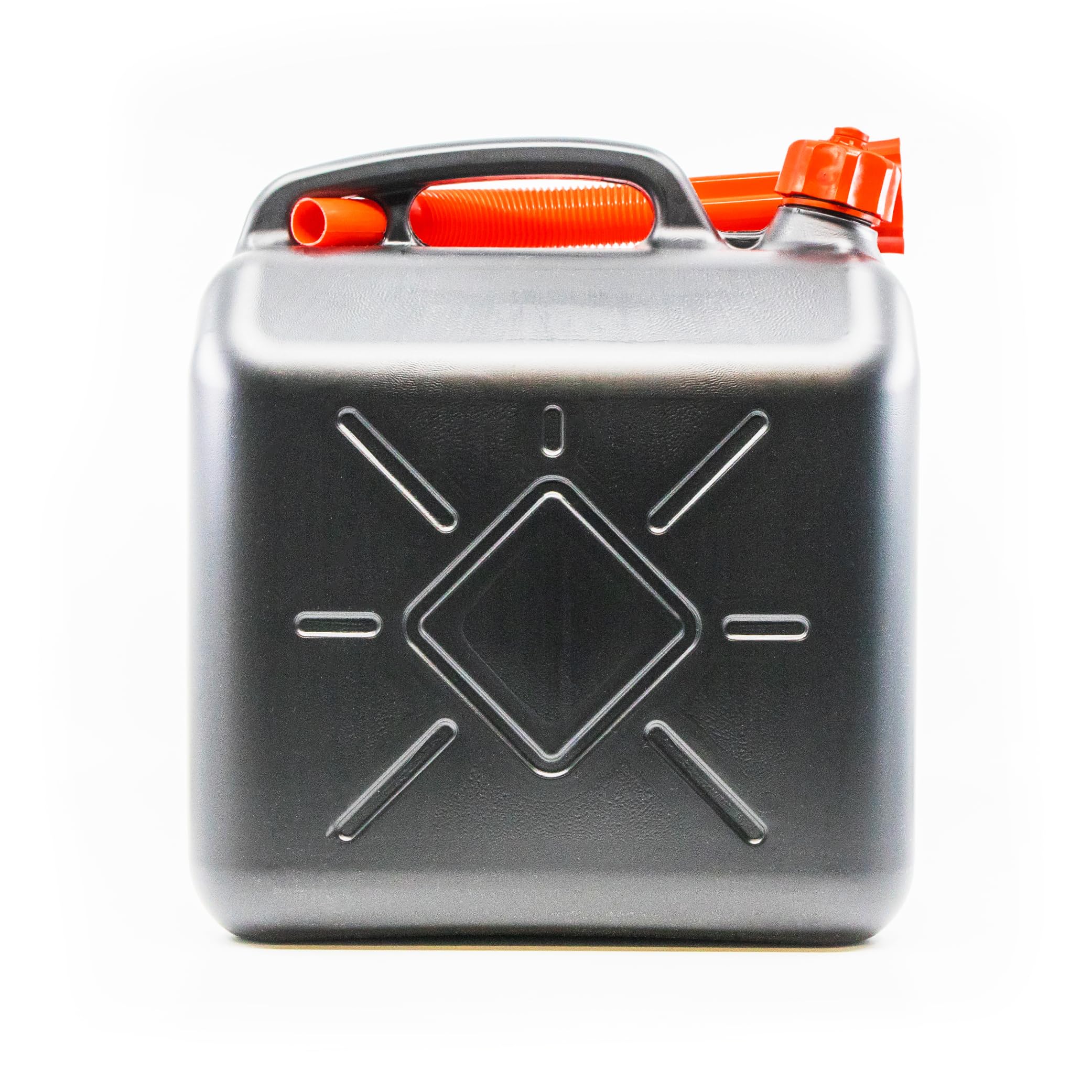 KOVA 14x Benzinkanister 10L SCHWARZ Kunststoff Dieselkanister Reservekanister Kraftstoffkanister 10 Liter Wasserkanister für Benzin Diesel Wasser AdBlue 10-Liter-Kanister & Außgießer 10 ltr Petrol Can