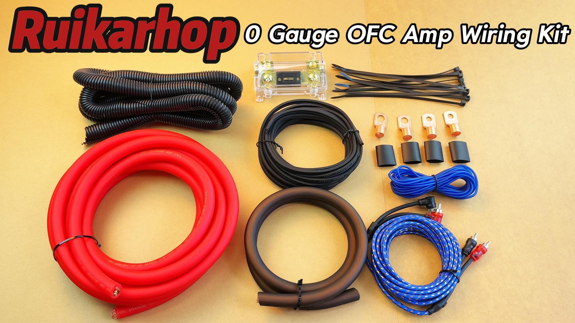 Image of 0 Gauge AMP Wiring Kit OFC with 250A ANL Fuse,Complete Amplifier Wire kit