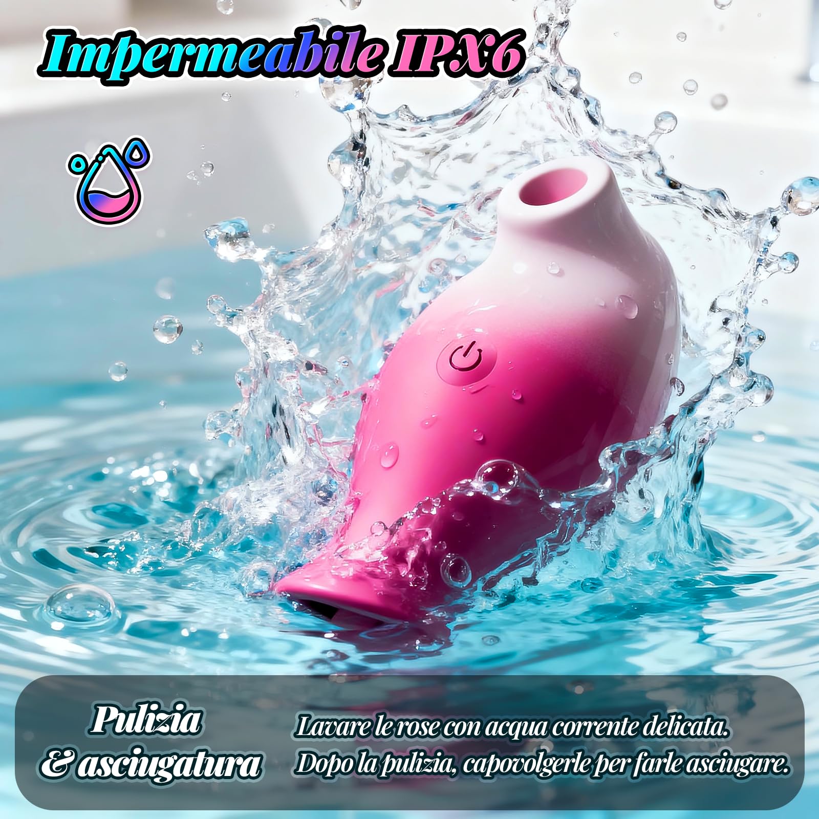 Vibratore per Donna Professionale Sextoys, 2-IN-1 Succhia Clitoride con 10 Modalità di Suzione e Leccamento, Controllo Tramite App, Stimolatore Clitorideo & Capezzoli, Regali Sex Toy per le Donne