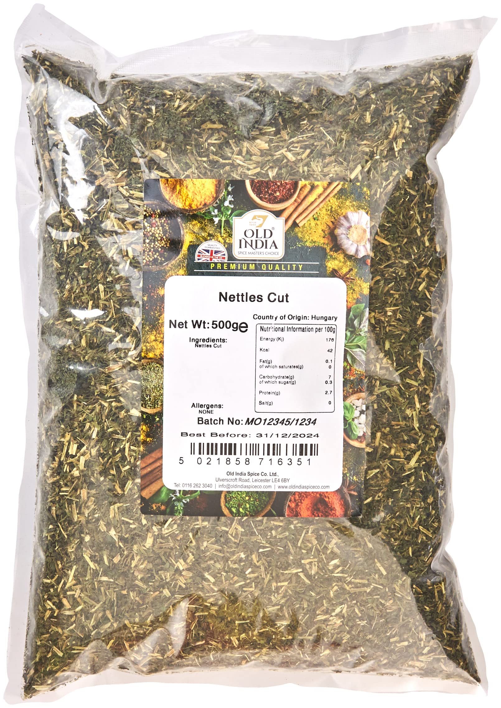 Old India Nettles Cut 500 g