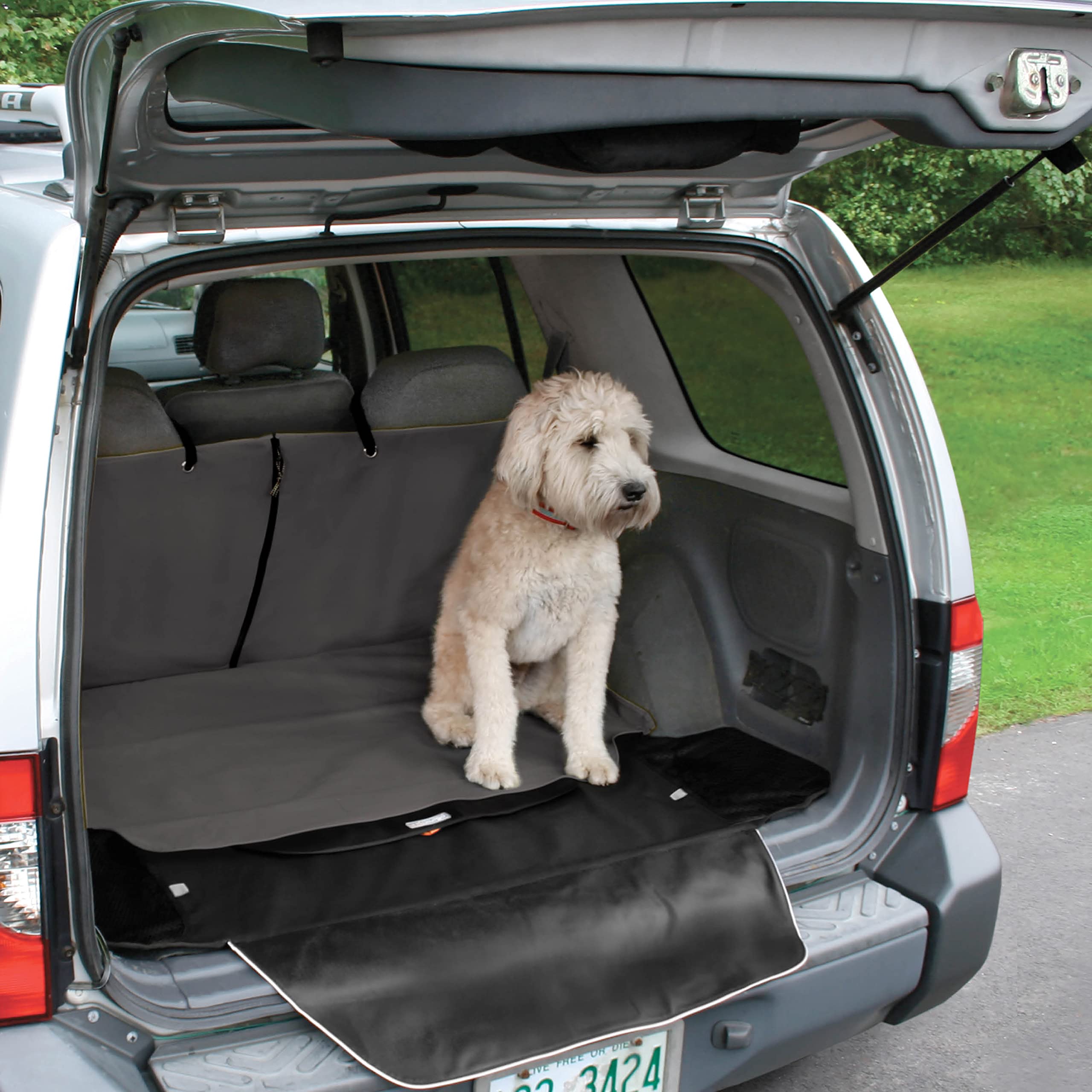 Durable Rover Cargo Cape - Universal SUV Trunk Liner with Adjustable Bumper Flap