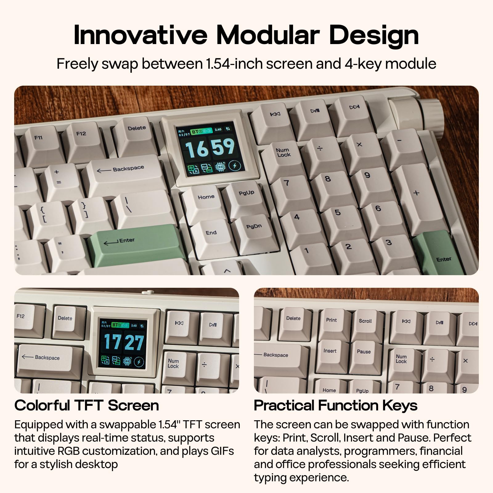 Amazon | EPOMAKER RT100 PRO ワイヤレスゲーミングキーボード 1.54
