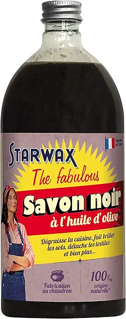 Savon Noir STARWAX à l'Huile d'Olive - 1L - Nettoyant et Dégraissant Multi-Usages