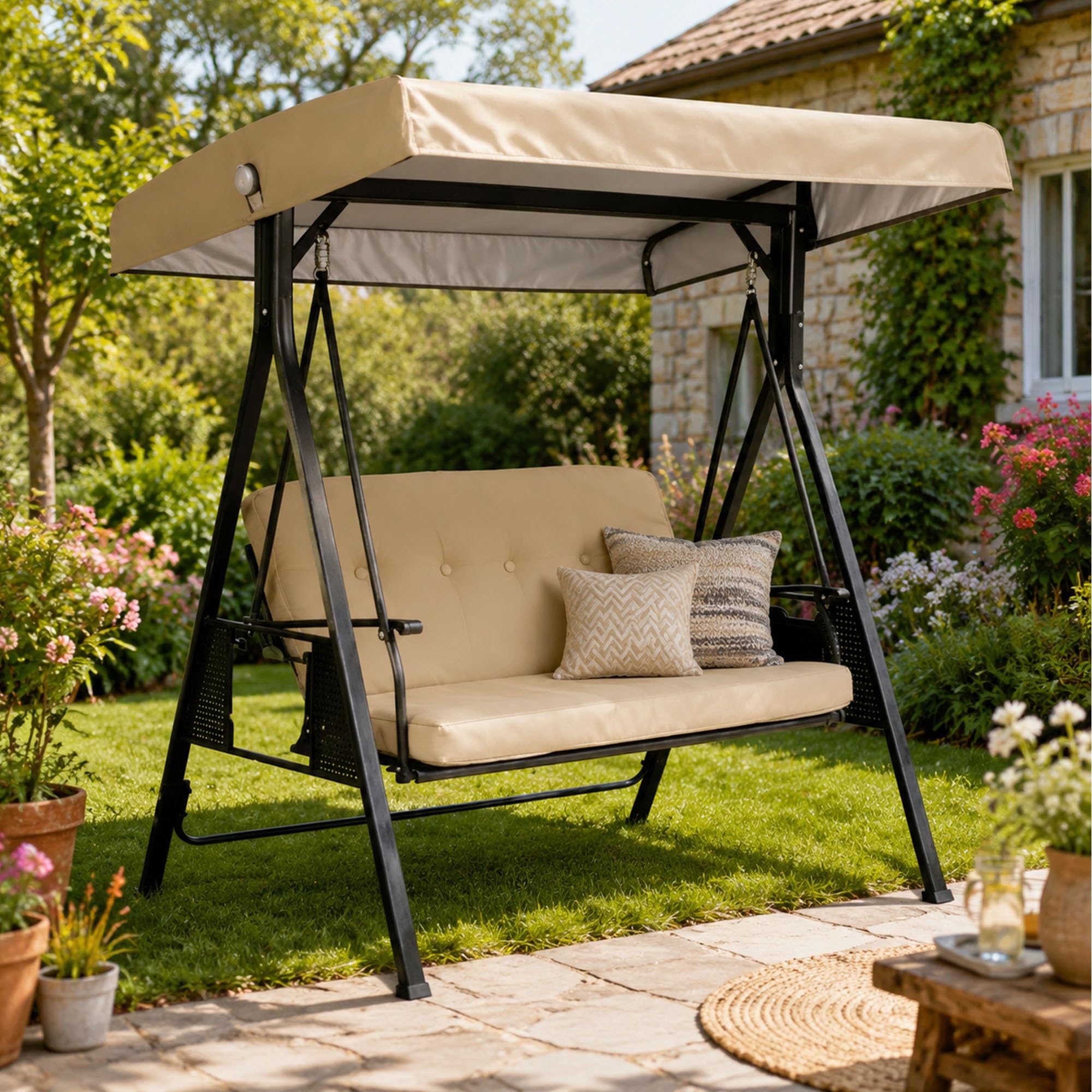 Toit de Balancelle Jardin 2/3 Places Oxford(78 x 46in/198 x 118cm)