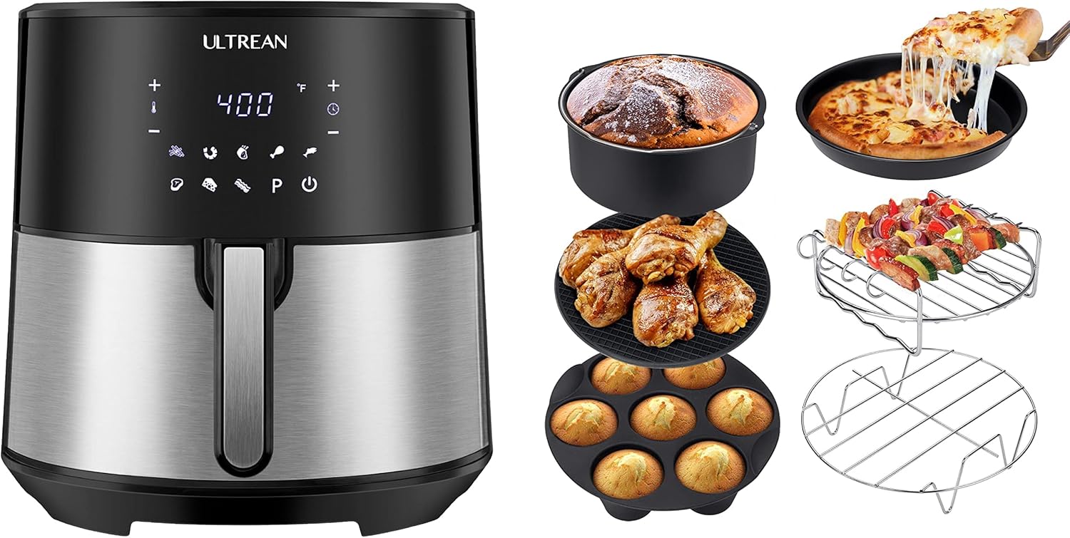 Ultrean Air Fryer Accessories and Ultrean 8 Quart Air Fryer