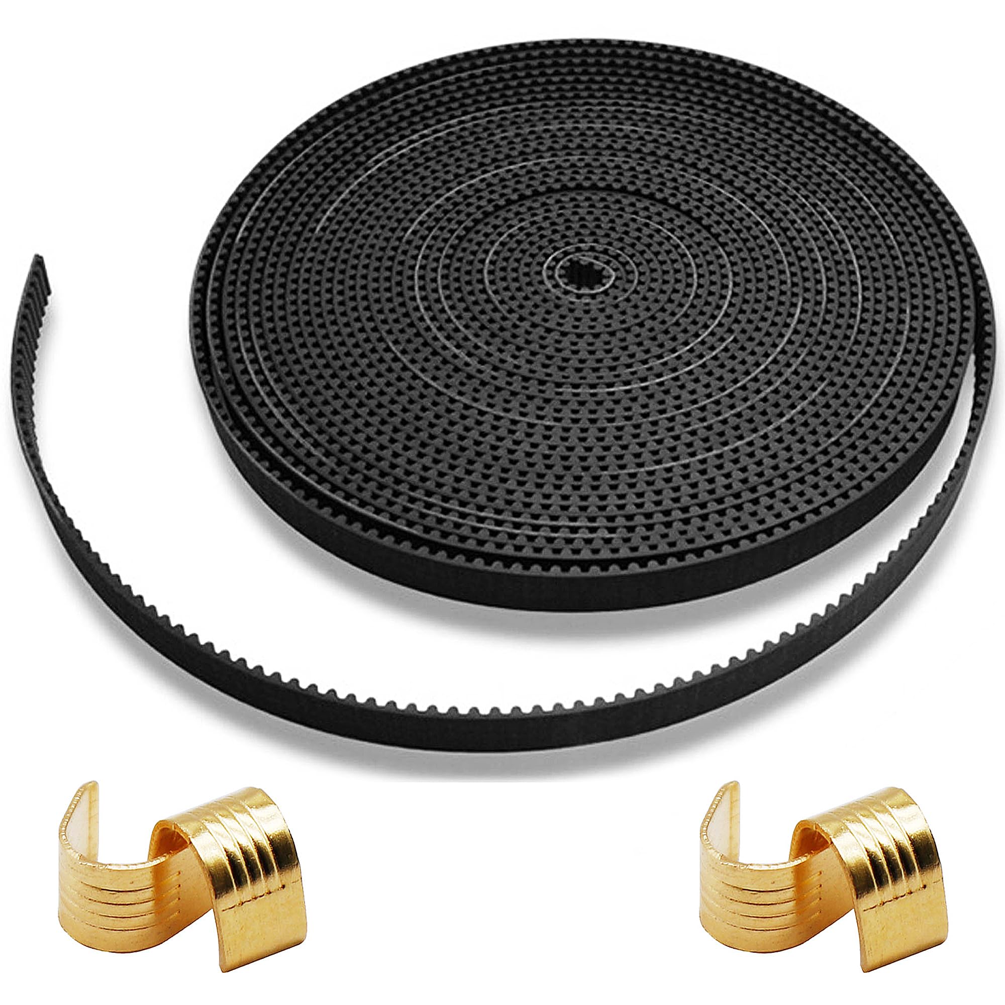 Pasek zębaty 5 m, otwarty pasek zębaty GT2 6 mm, pasek 2GT z 6 miedzianymi tullejkami do Creality Ender 3, Ender 3 V2, Ender 3 Pro, seria Ender 5, seria CR-10, do Anycubic Kobra 2 Kobra Max CNC