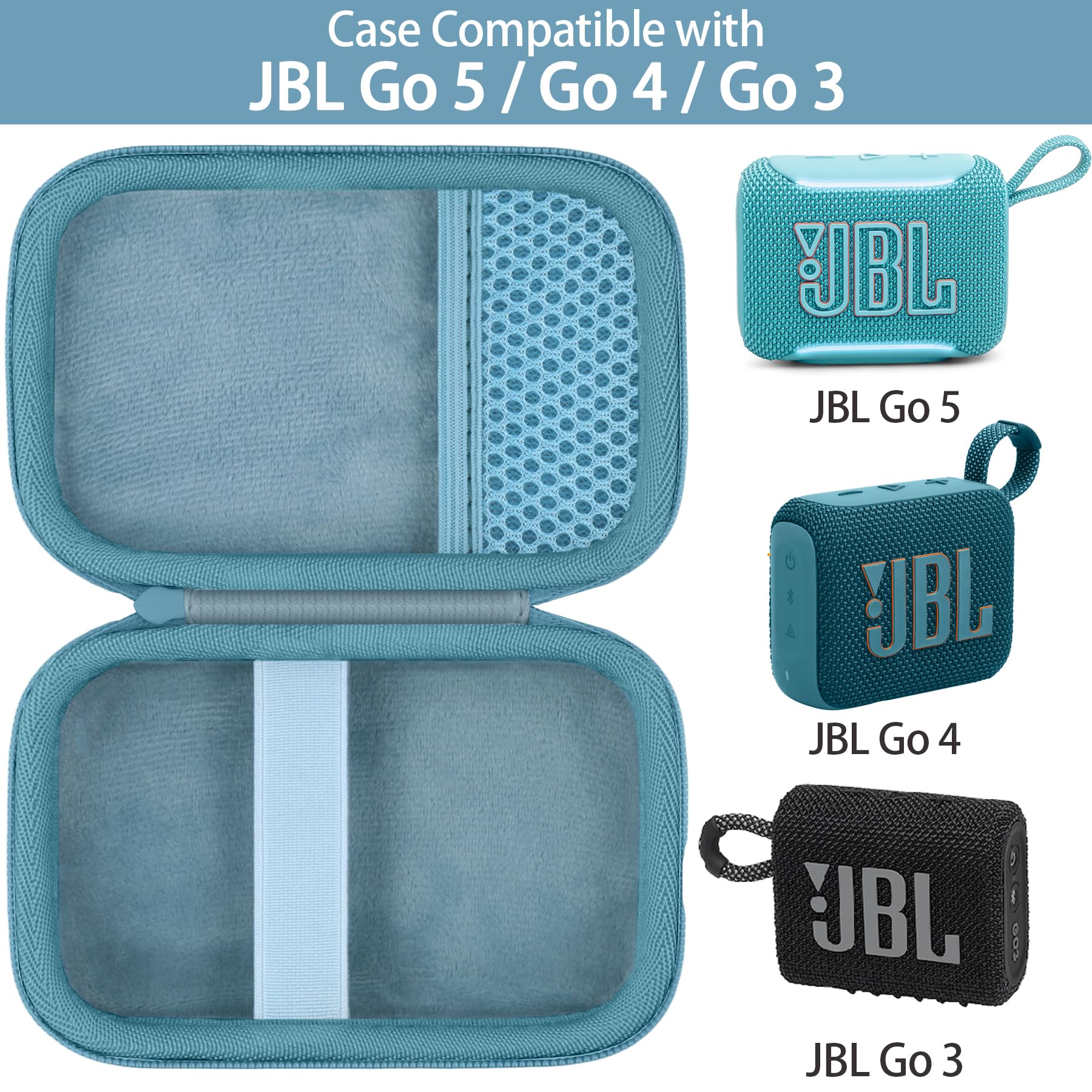 Custodia Rigida Co2CREA Per JBL GO 4/GO 3/GO 3 Eco – Protezione Antiurto In EVA, Leggera E Compatta, Perfetta Per Viaggi E Outdoor - 3