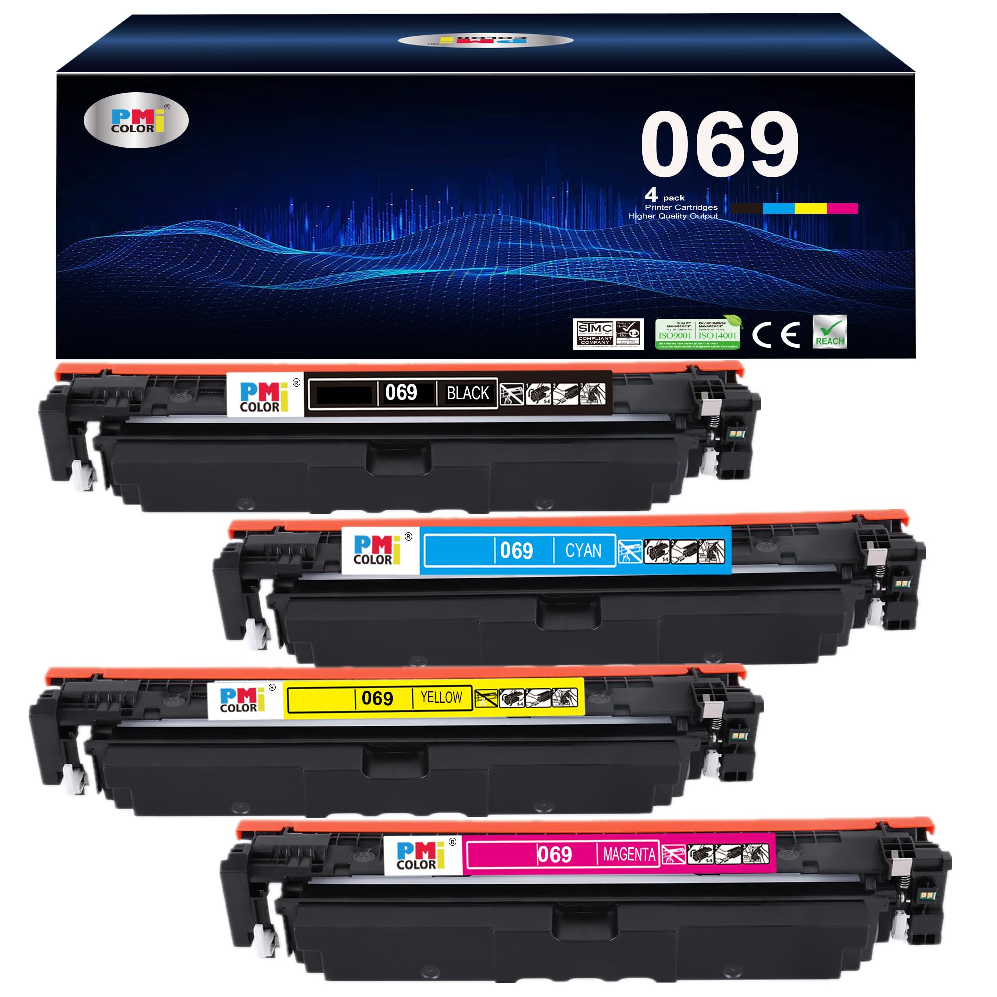 Amazon.com: 069 MF753Cdw 4 Pack Toner Cartridge Set Replacement