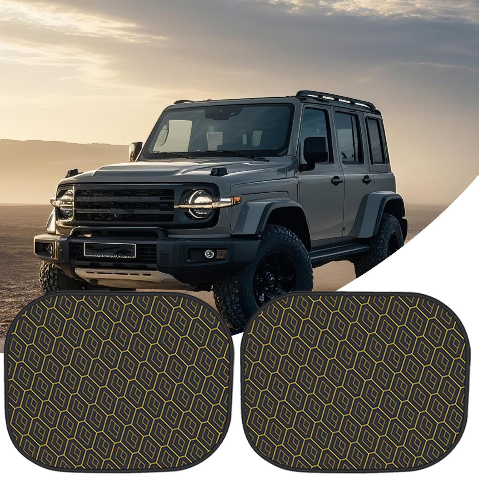 Window Sunshades, Window Shades, Static Cling Sun Protection Lightweight Design Reflective Surfaces Printed Side Easy Installation Reusable, Heat Cover for Vehicles