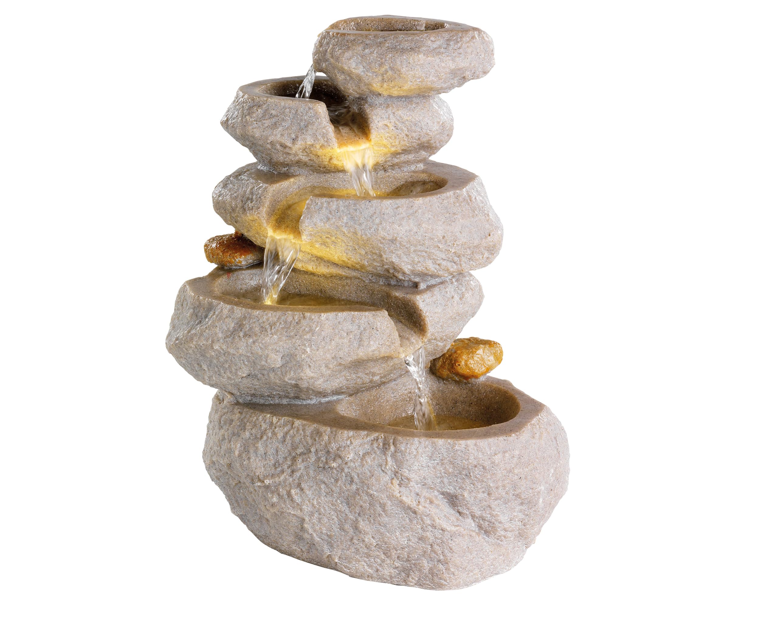 Fountain Waterfall with rocks and LED Lights