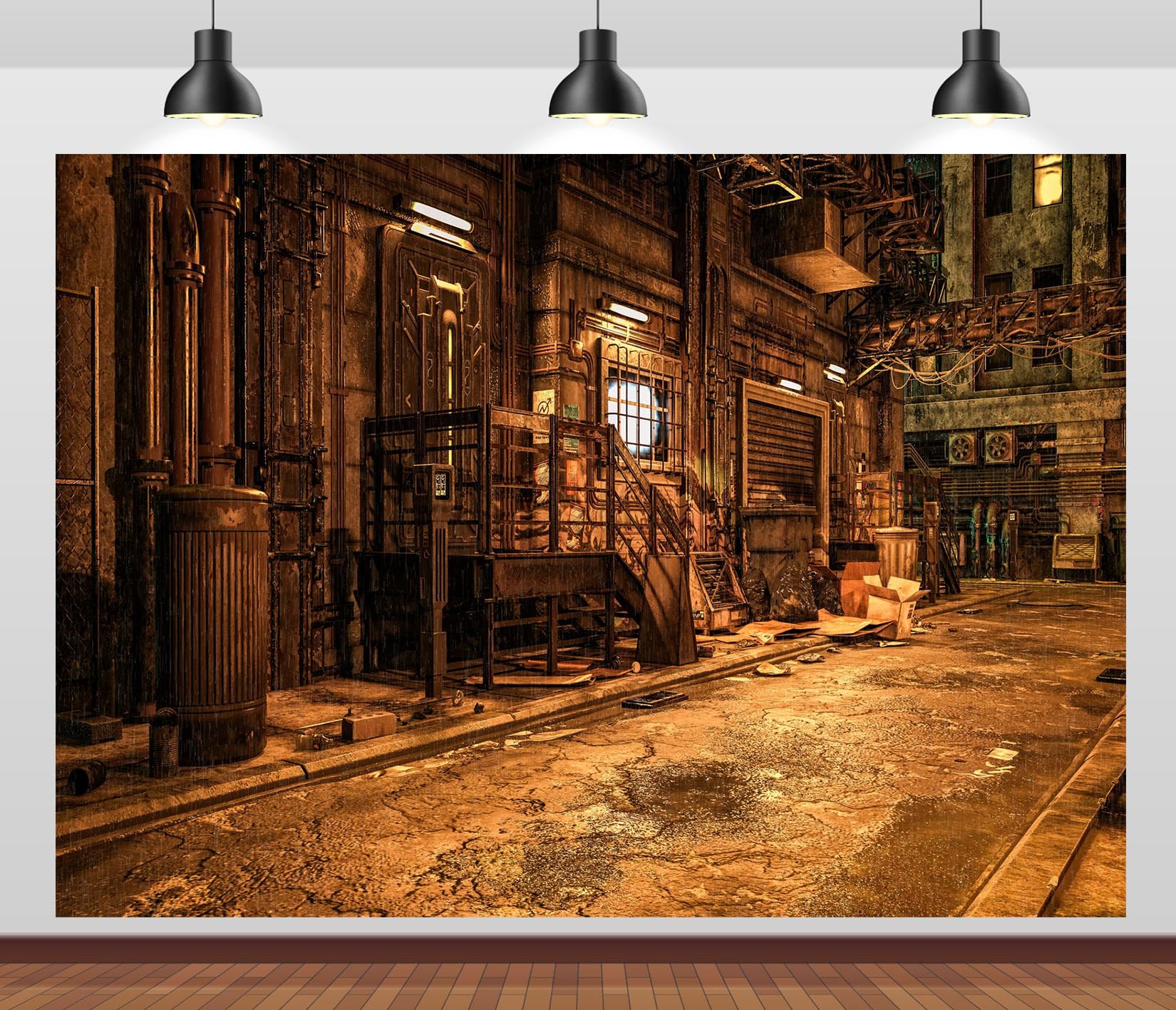 10x8FT (3x2.5m) Taller Industrial Abandonado Fondo Fotográfico