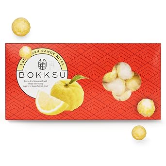 Bokksu Sour Yuzu Candy Bites - 1-Pack Freeze-Dried Sour Candy Dusted with Real Yuzu Powder, Crunchy, Melt in Your Mouth, Bite-Sized, Japanese-Inspired Freeze Dried Fruit Snacks
