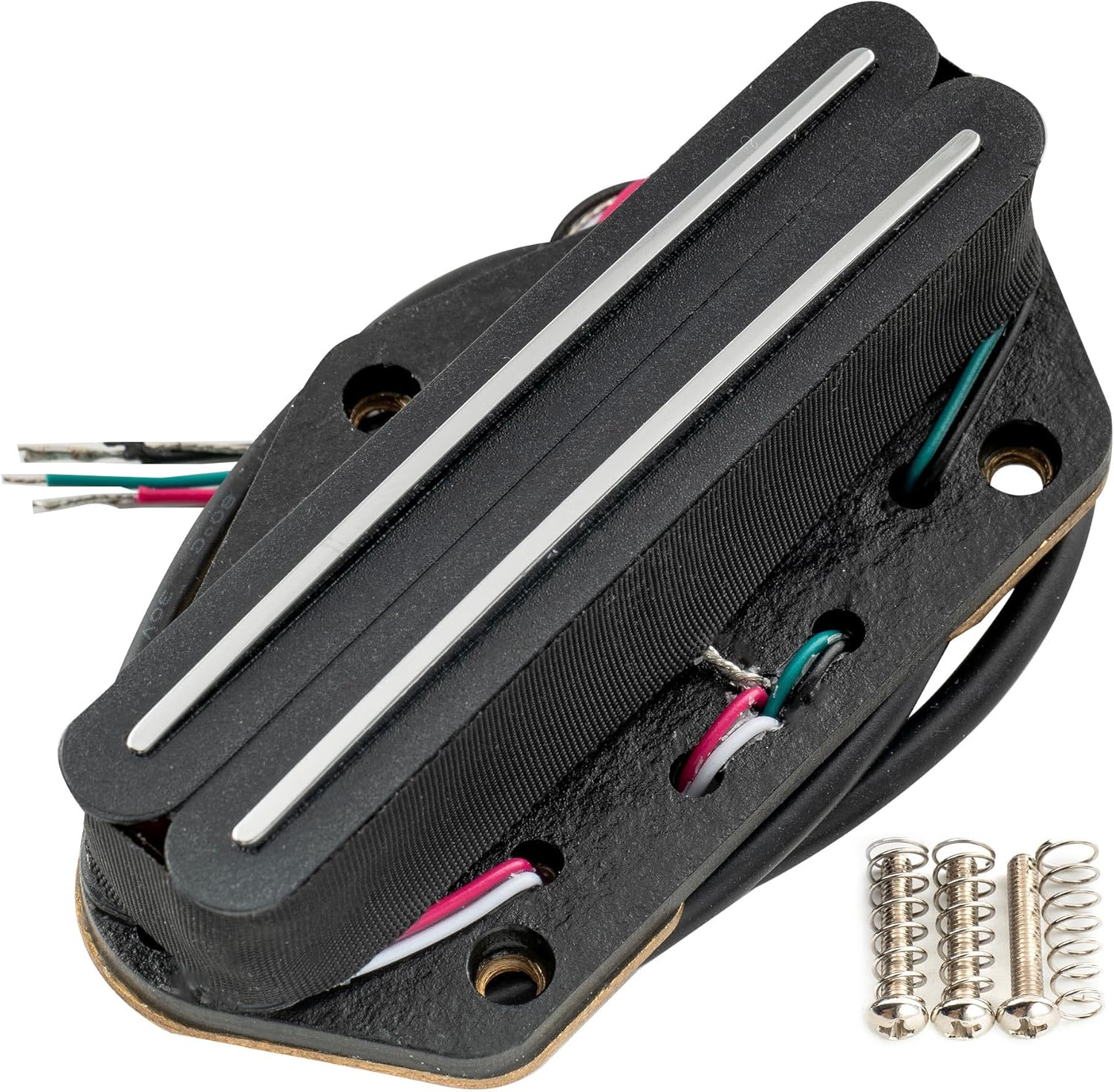 Musiclily Pro TL-DPHA Alnico 5 Dual Single Coil Sized Humbucker Bridge Pickup High Output 12.8K Super Distortion for Tele Style Electric Guitar, Black