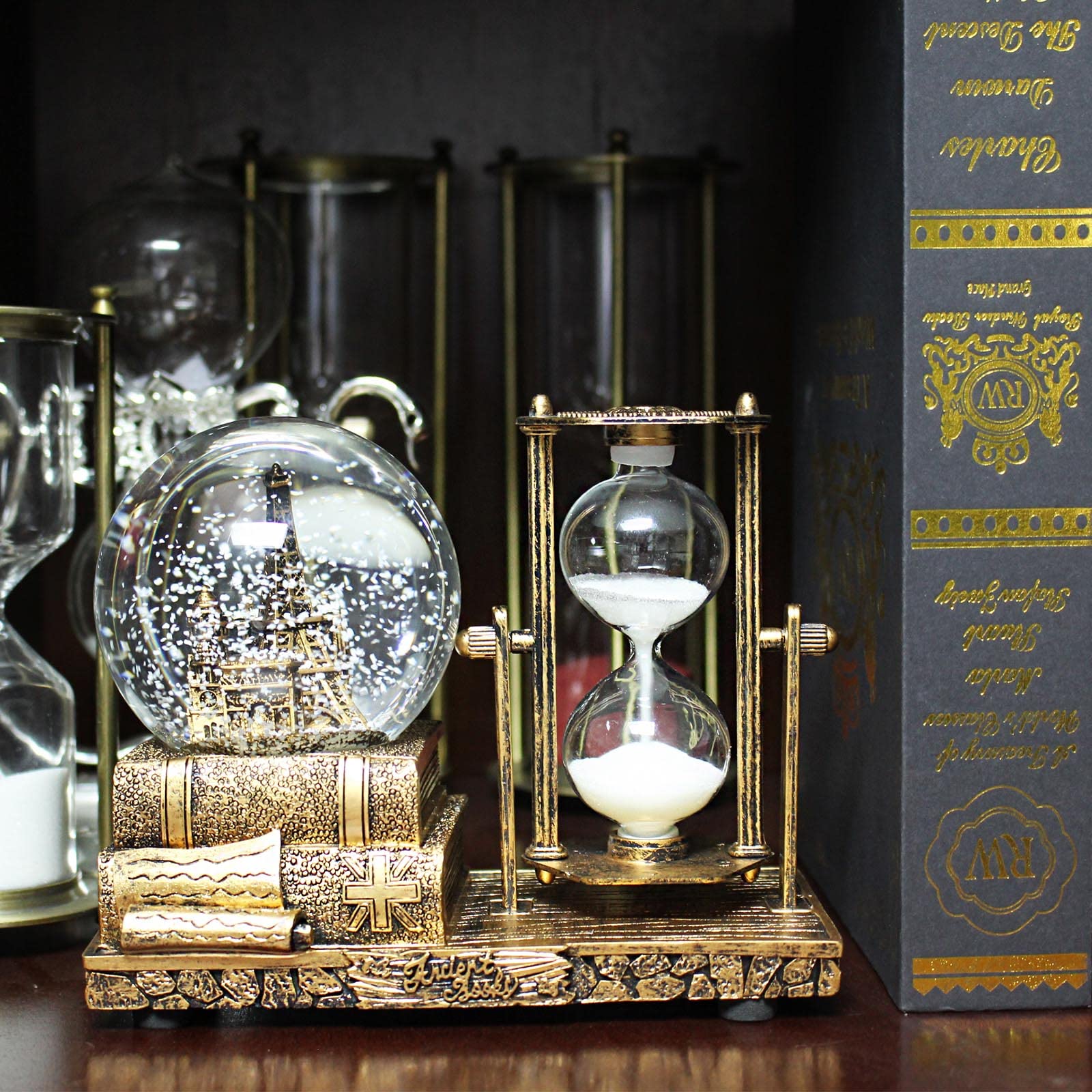 Amazon.co.jp: 砂時計タイマー付きスノーグローブ ホーム