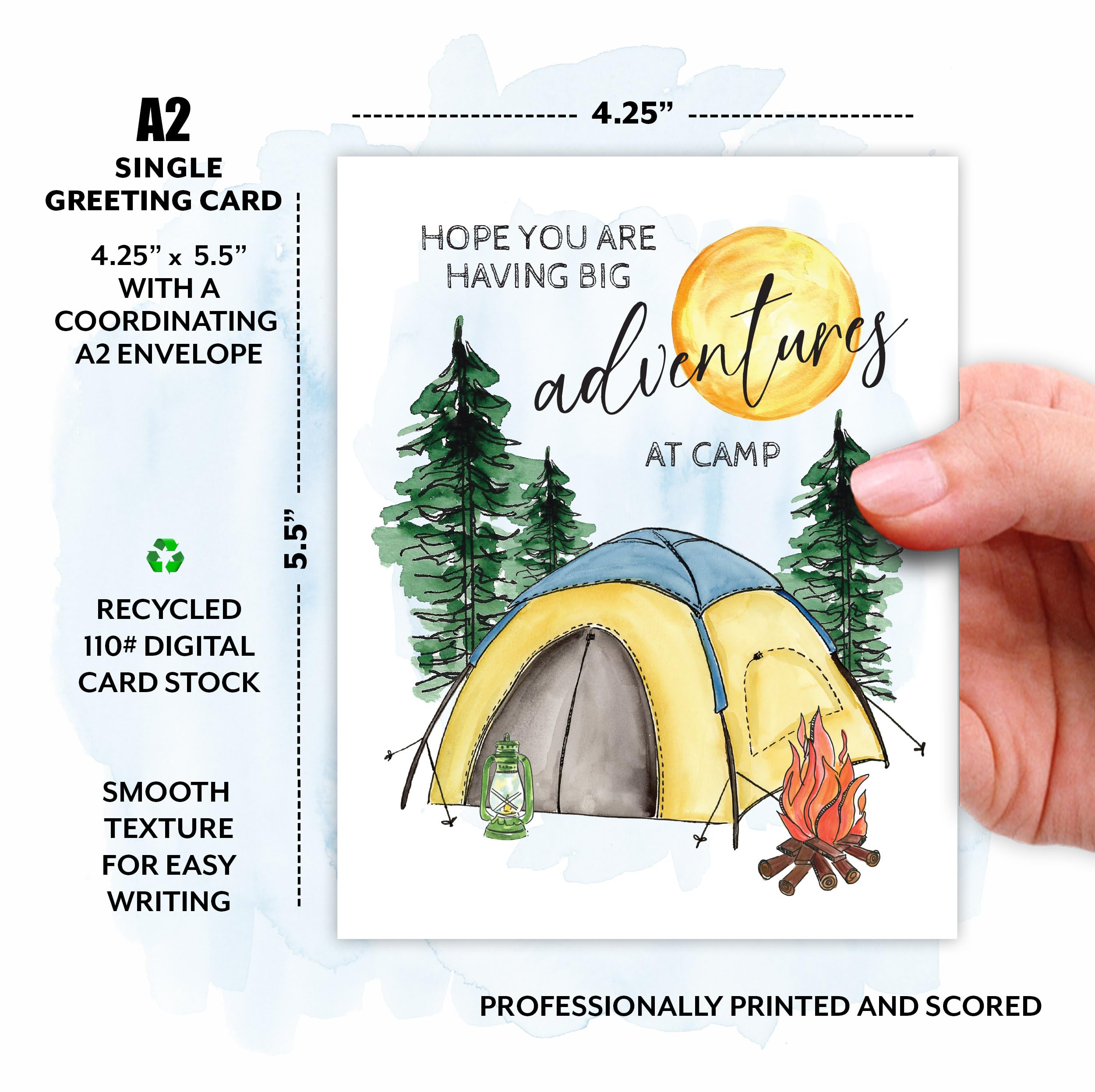 camping card EIGHT21 Studios Miss You Summer Camp Card, Encouraging Mail from Home, Sleepaway Camp Greeting for Kids, for Boys & Girls Care Package News from Home 1pc : Office Products SUPERSIX EVO BLACK INC. 2015 Wildlederhandschuhe erster Qualität - Color:JT04-RED