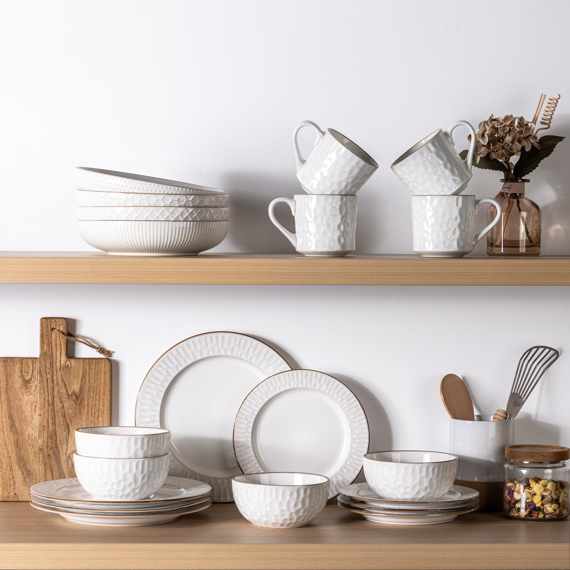 Set di stoviglie in ceramica GBHOME per 4, 12 pezzi Set di piastre e