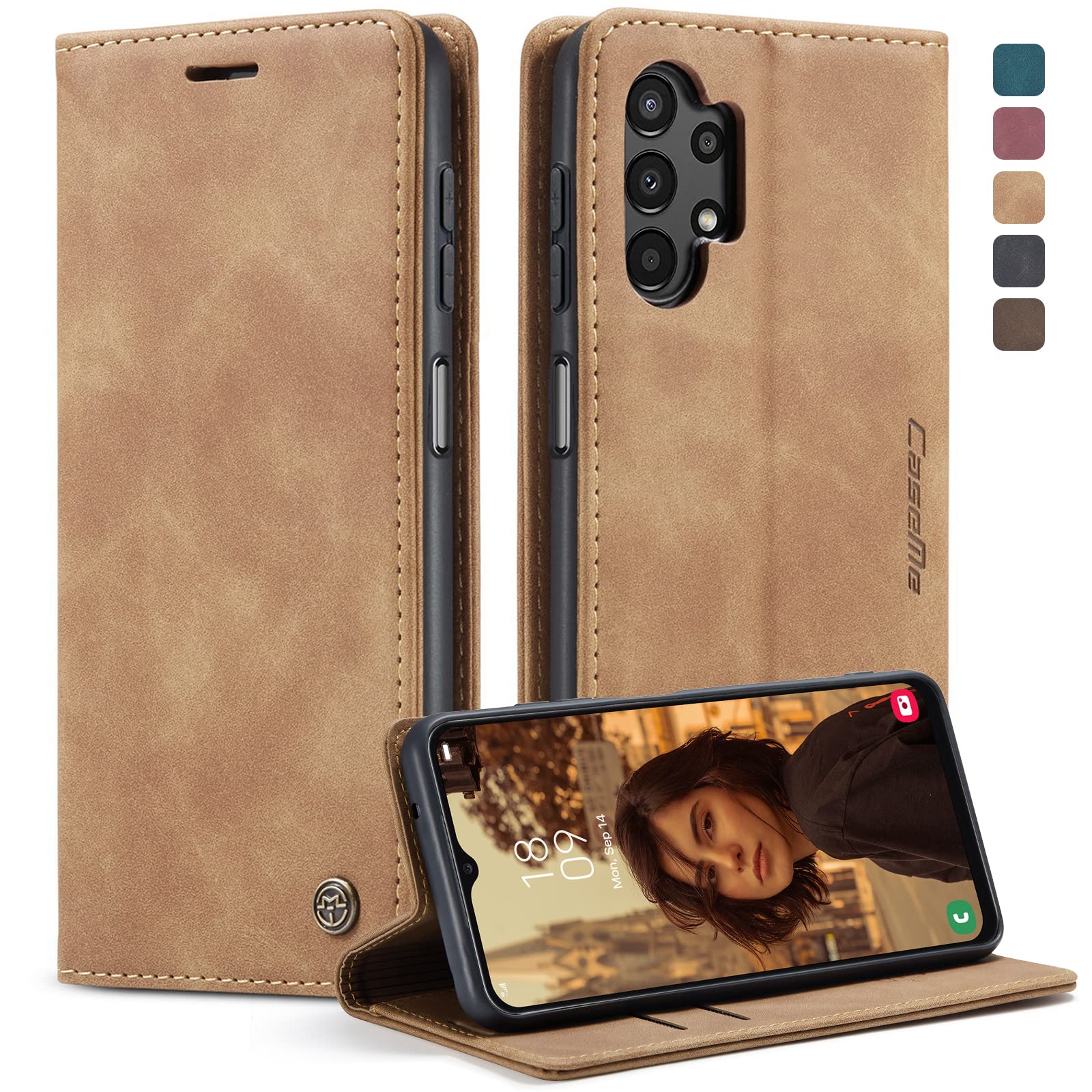 owlhold Handyhülle für iPhone klapphülle Premium hülle Weiches Vintage-Nubukleder Lederhülle