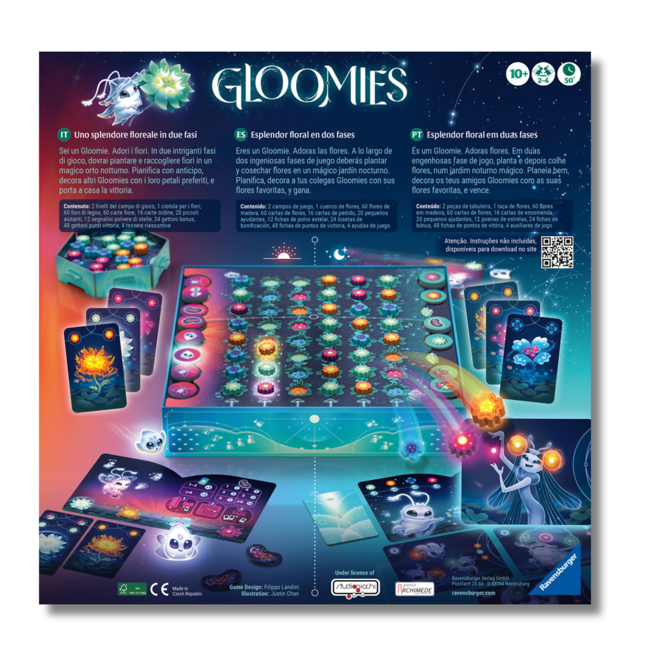 Ravensburger - Gloomies, Gioco da tavolo famiglia +10 anni, 2-4 giocatori