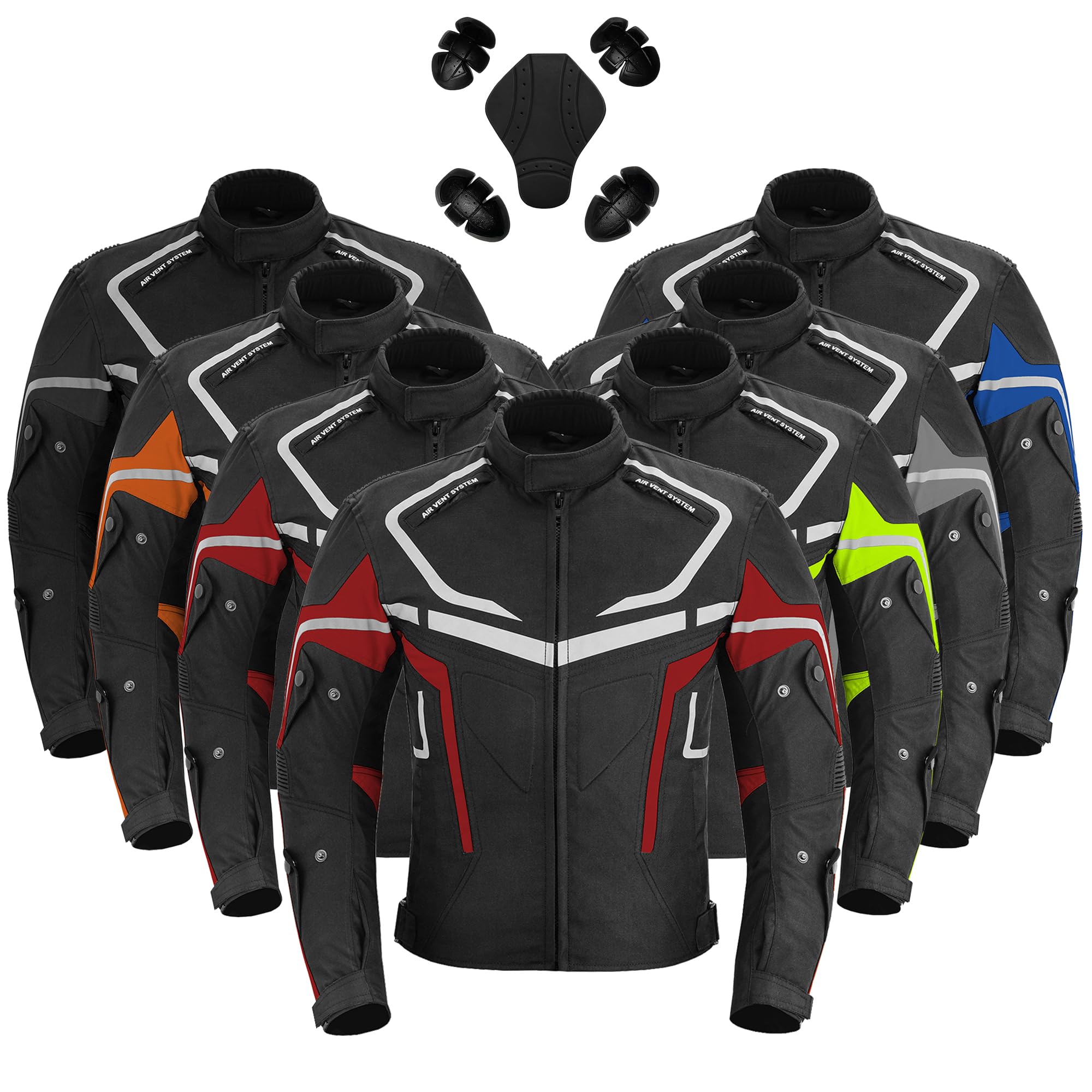 Chaqueta de Moto para Hombre, Impermeable, Blindada, para Moto, Invierno, Verano, Textil, Cordura, Chaqueta de Carreras, Aprobada CE (EN 17092-4)
