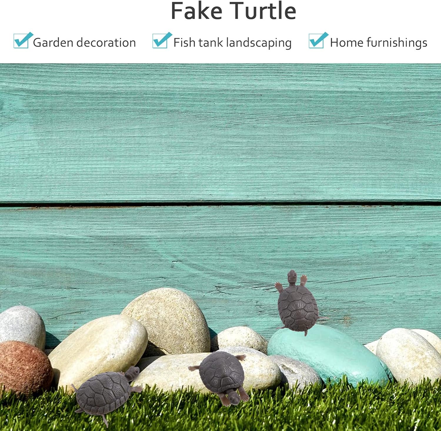 balacoo 3pcs Aquarium Plastic Animals Turtle Swimming Fish Tanks Sculpture Fake Turtle Figurine Aquarium Fish Tank Landscape Ornament Artificial Animal Decoration