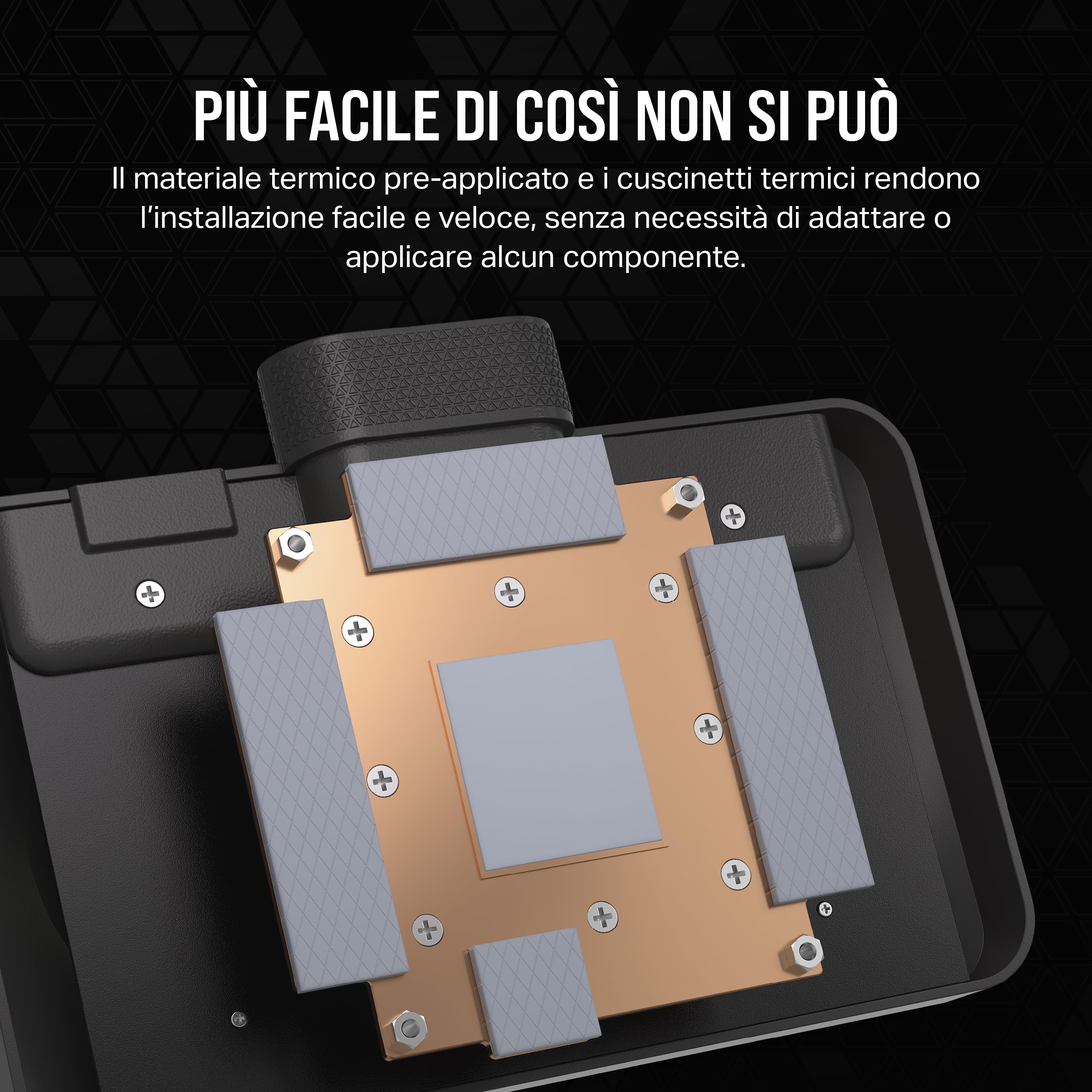 CORSAIR iCUE LINK XG3 RGB Hybrid Waterblock per GPU - Sistema di Raffreddamento Ibrido Personalizzato - Compatibilità con 4070, 4070 Ti - Nero