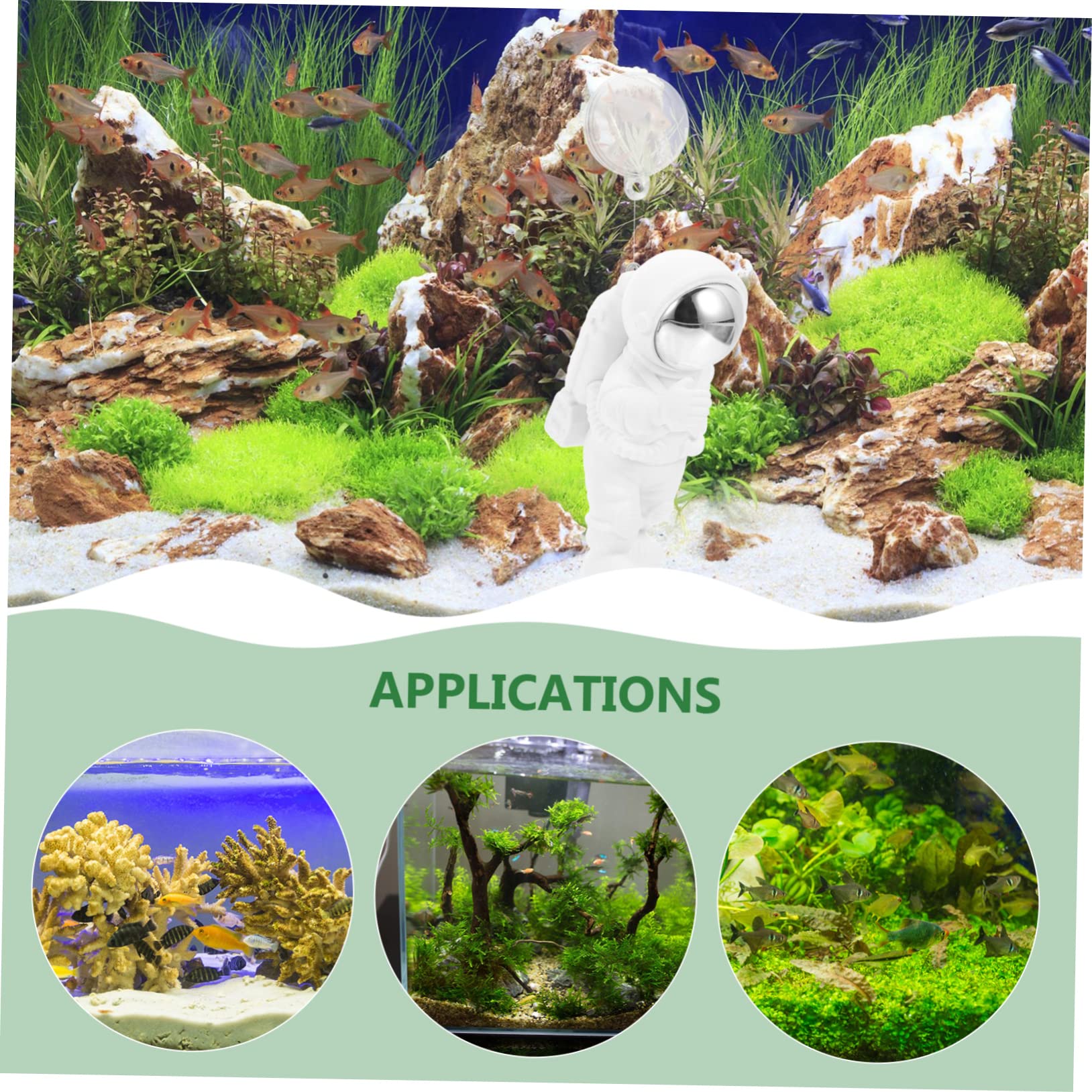 Happyyami Ornements D'Aménagement Paysager D'Aquarium en PVC 6 Pièces Artisanat De Bureau