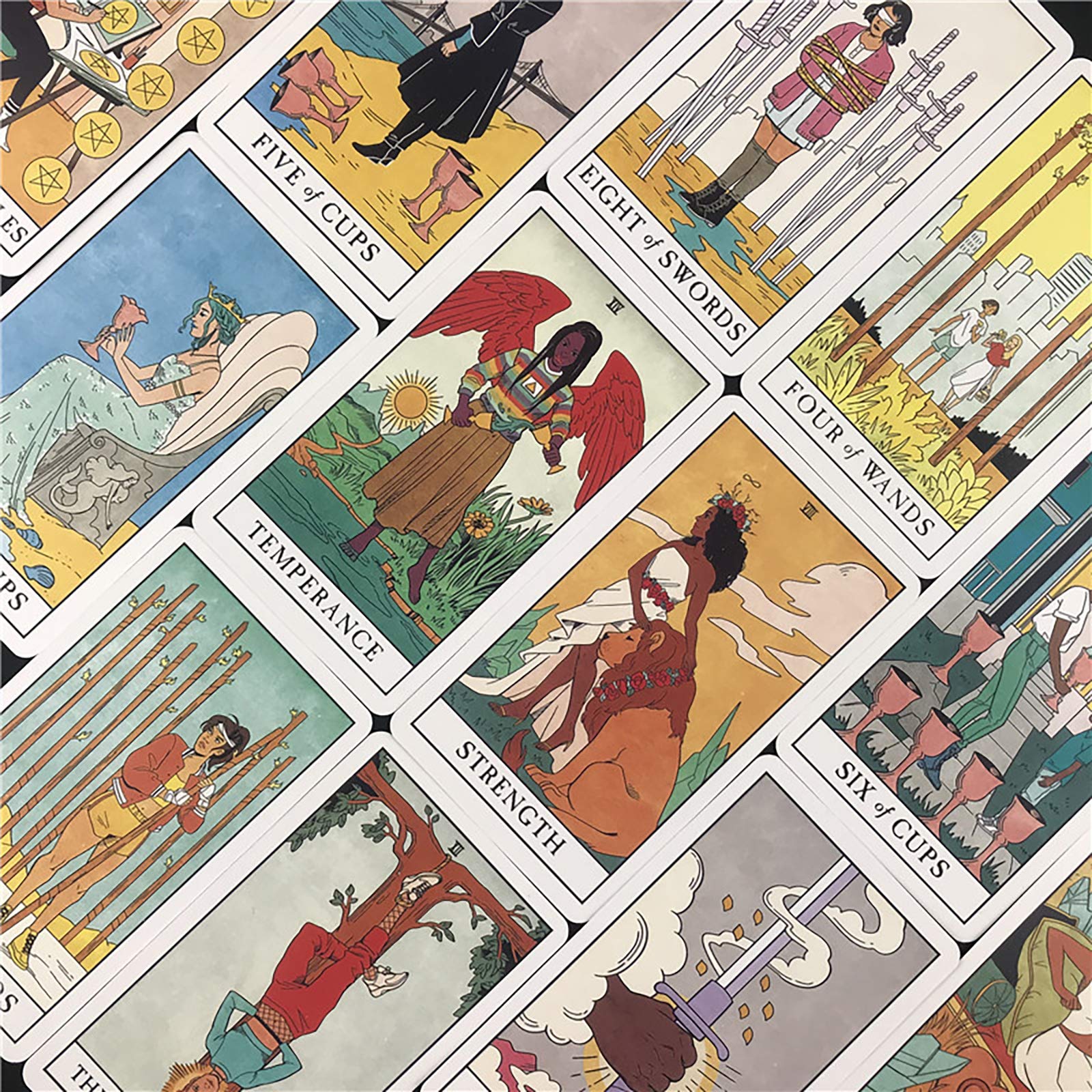 Amazon.co.jp: 80pcsタロットカード、現代の魔女タロットデッキ、占い