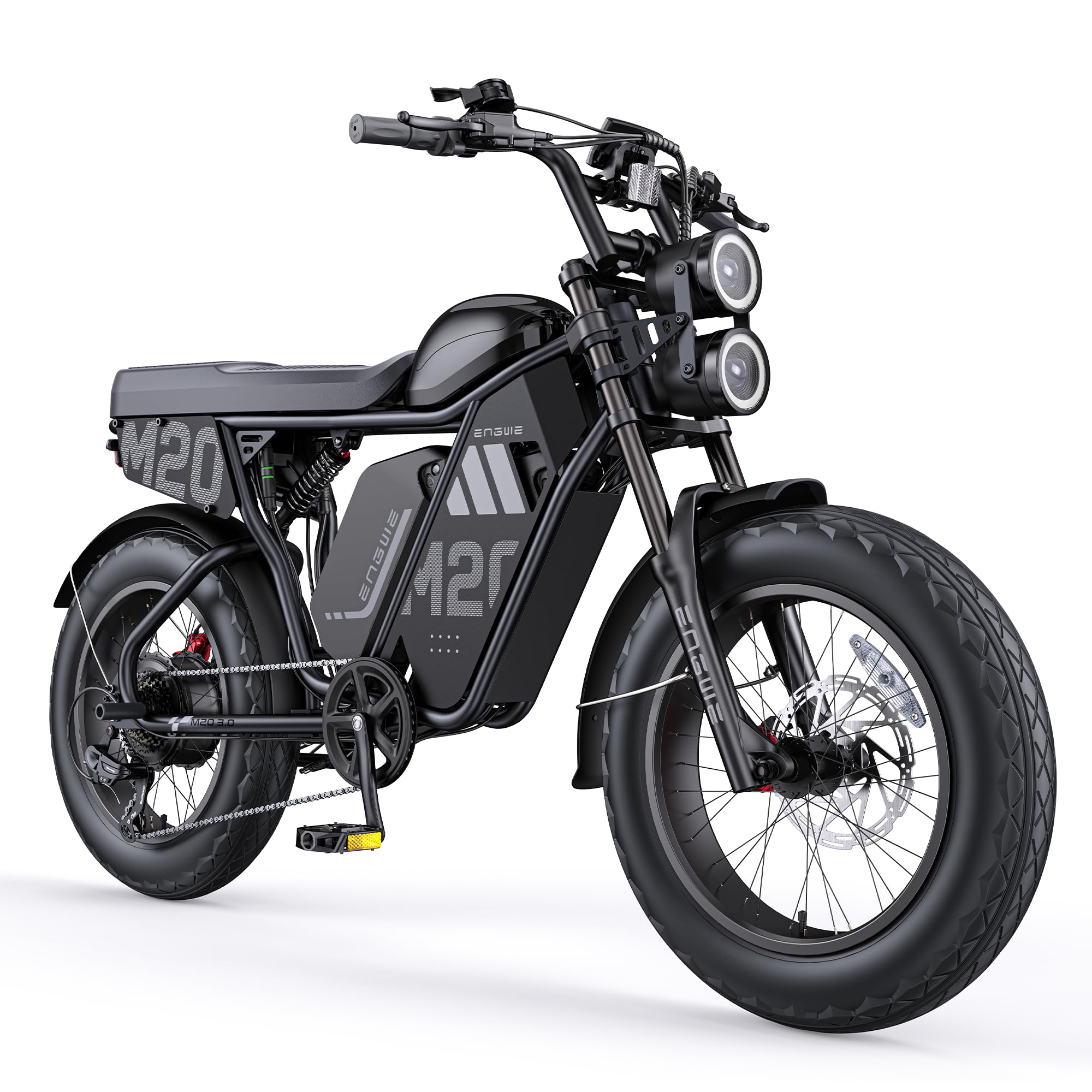 ENGWE M20 3.0 3300W Off-Road Electric Bike—Cruise Control, Speed 40MPH, 60V 40Ah Battery…