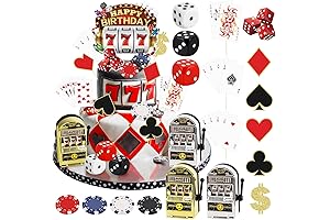 Mini Casino Cake Decorations for Las Vegas Theme Parties