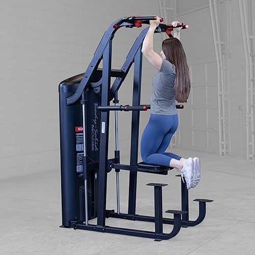 Miniatura 6 de Body-Solid S2ACD-2 Pro Clubline Series II - Máquina asistida de barbilla y inmersión con 235 libras. Pila de peso para gimnasio doméstico y comercial