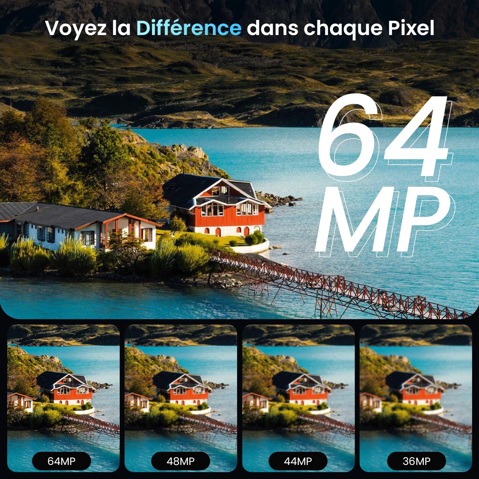 Digitalkamera 4K mit WiFi 64MP Kompakte Digitalkamera mit 3" 180° Flip-Bildschirm, 32GB Karte, 2 Akkus, 16X Digitalzoom, Autofokus, Anti-Shake, Ideal für Teens, Anfänger, Vlogging, Reisen
