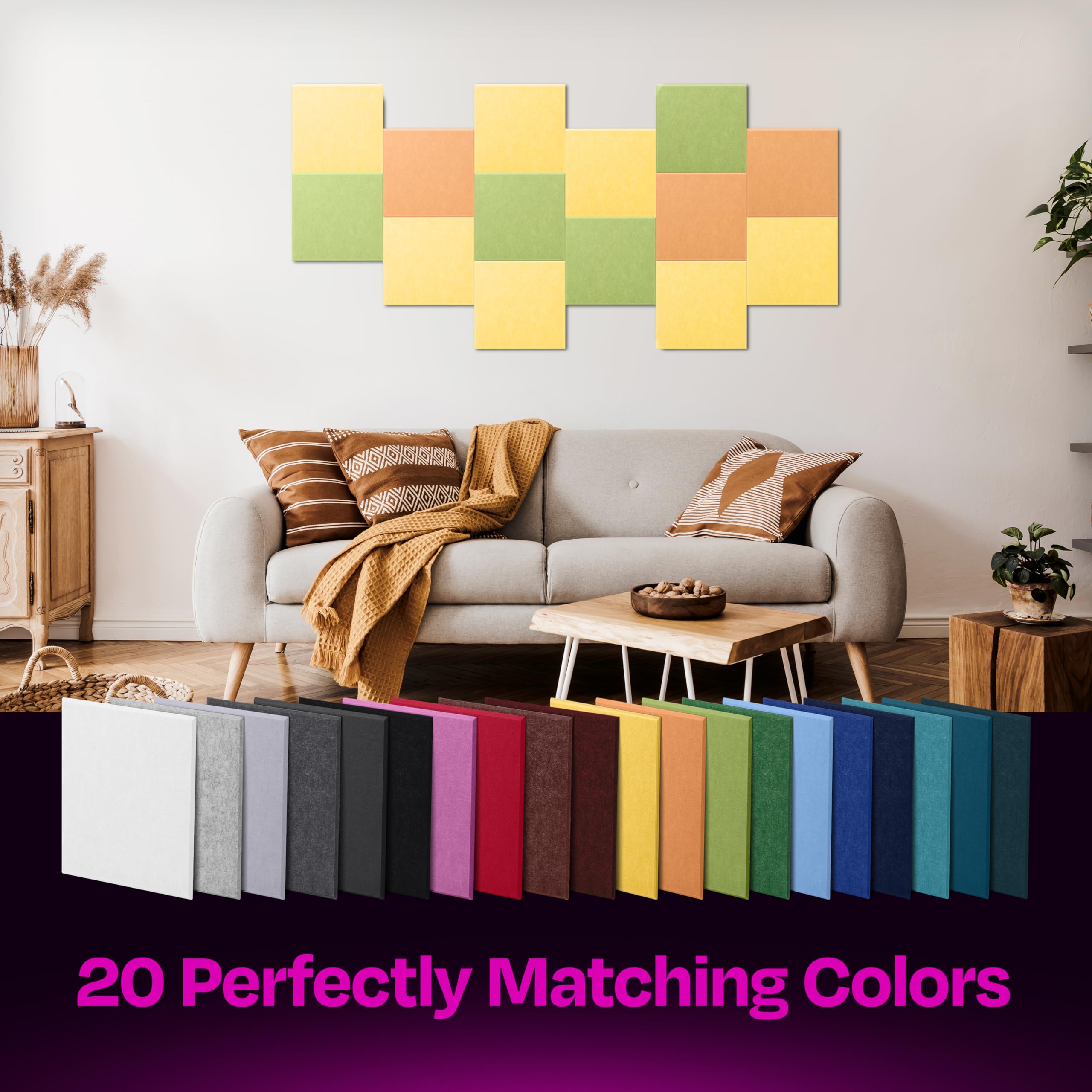 Snapklik.com : Acoustic Panels - 12 Pack 12