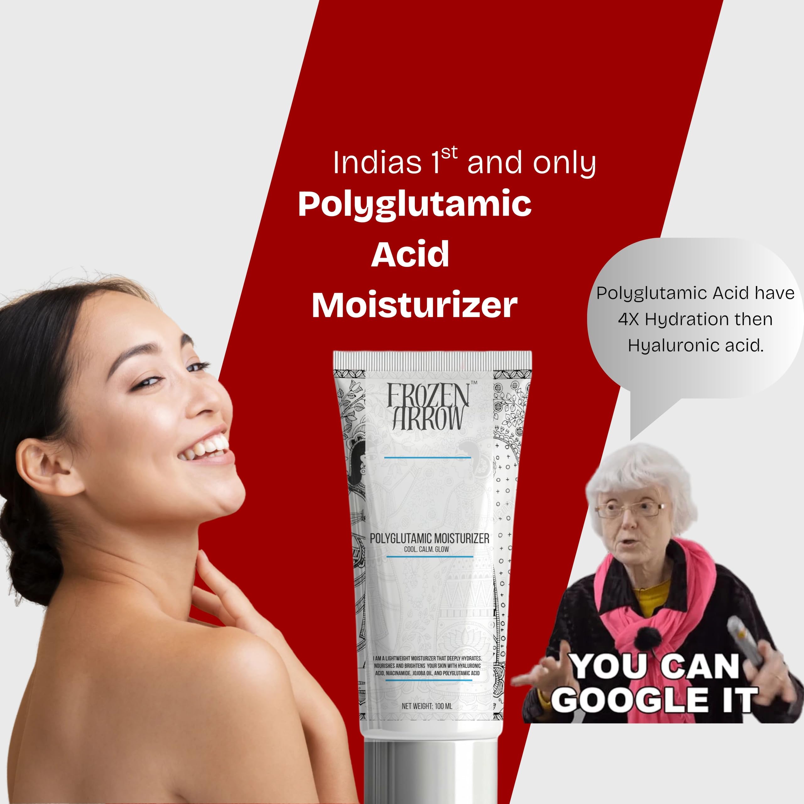 Frozen Arrow™ Polyglutamic Moisturizer | Intense Hydration | pH