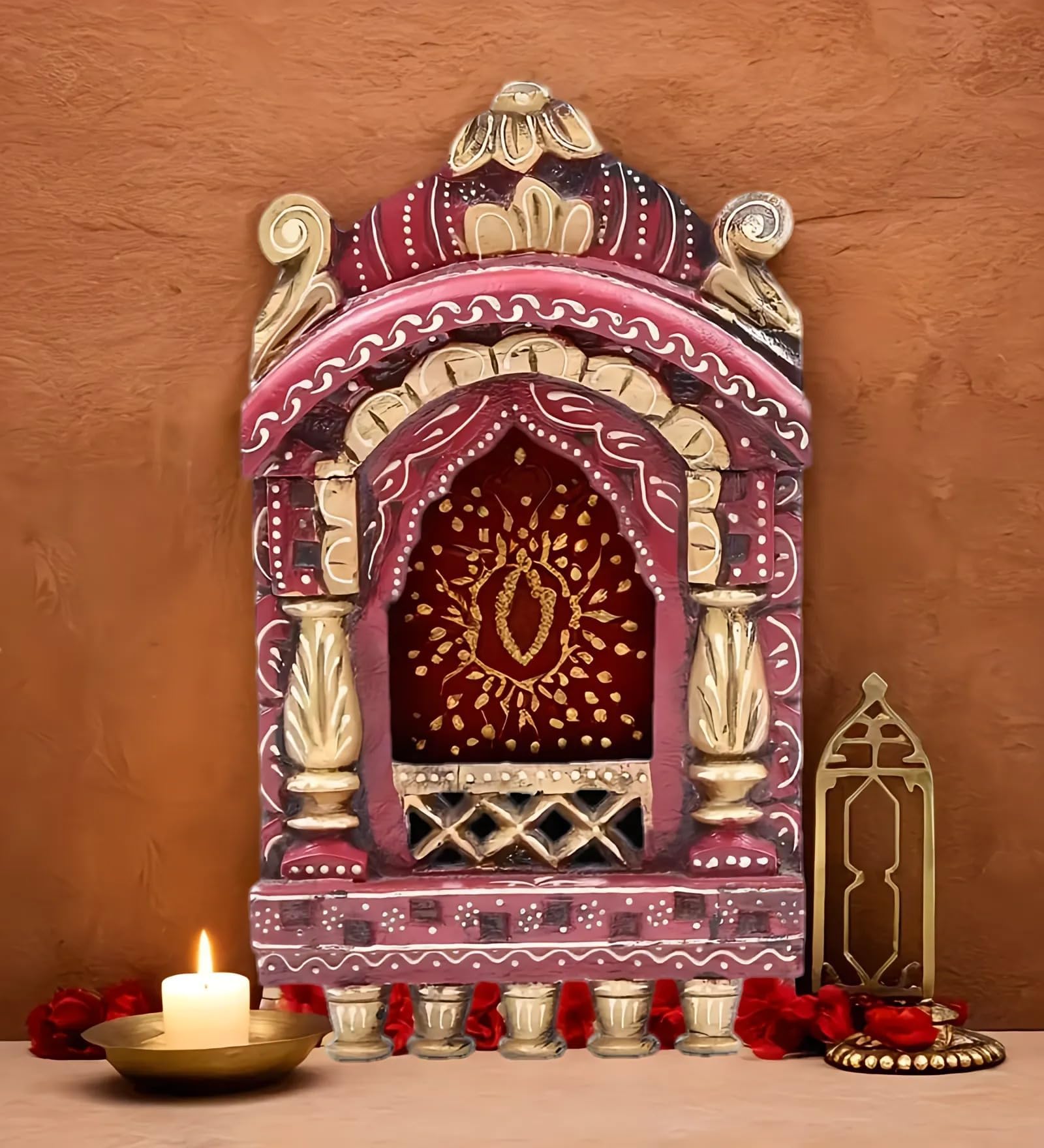 Wood Mina Hand Painted (12 inch, Multicolour)