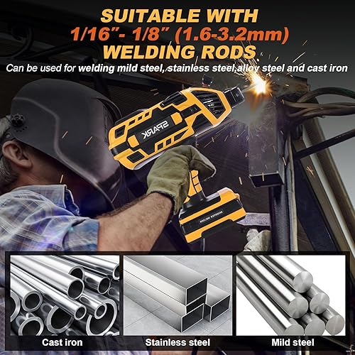 Miniatura 2 de Máquina de soldadura eléctrica, soldador portátil de 110 V con inversor IGBT 6 ajuste de corriente variable, pistola soldadora de arco de mano con